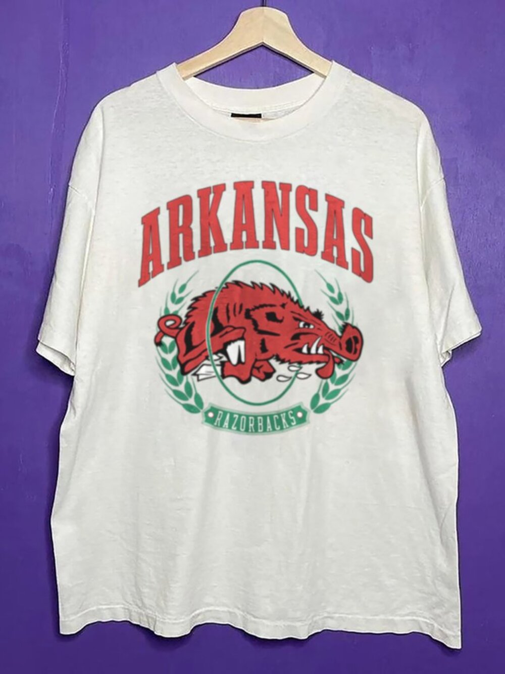 Vintage 90s Arkansas Razorbacks Football Shirt, University of Arkansas Shirt Tee